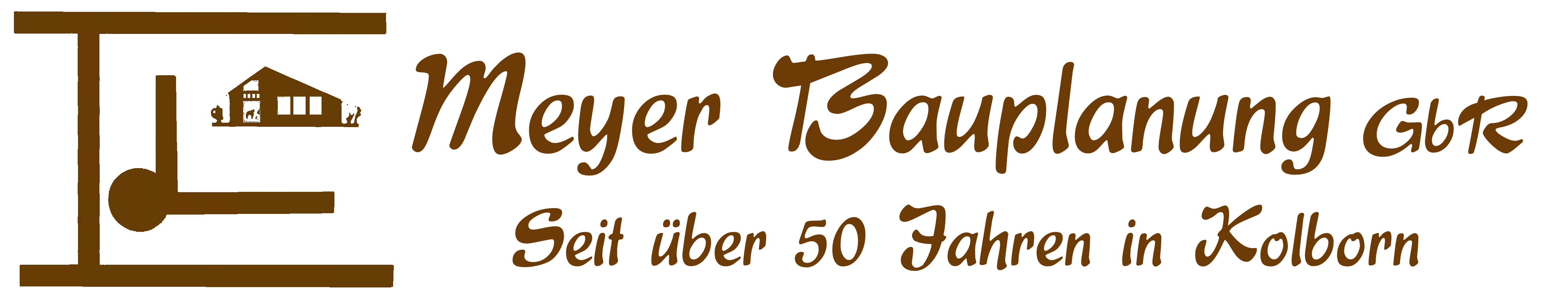 Logo Meyer Bauplanung GbR, 50 Jahre in Kolborn